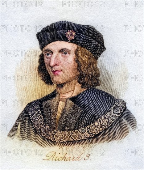 Richard III. 1452-1485 King of England from the book Crabbs Historical Dictionary from 1825,
