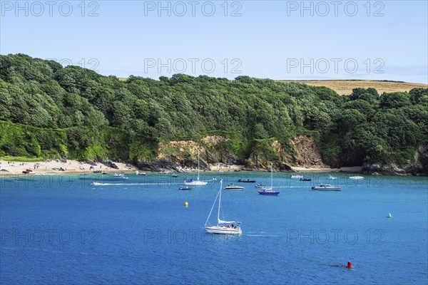 Boats and Yachts on Kingsbridge Estuary in Salcombe and Mill Bay, Batson Creek, Southpool Creek,