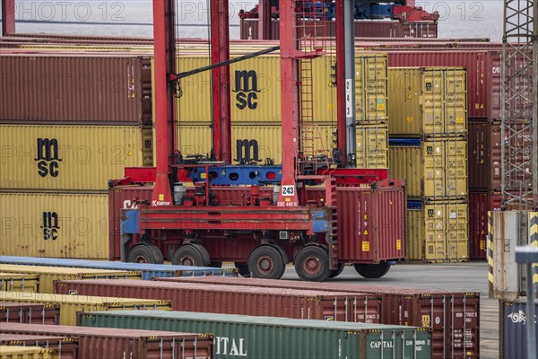 Container terminal in the seaport of Bremerhaven, Eurogate Container Terminal with almost 50