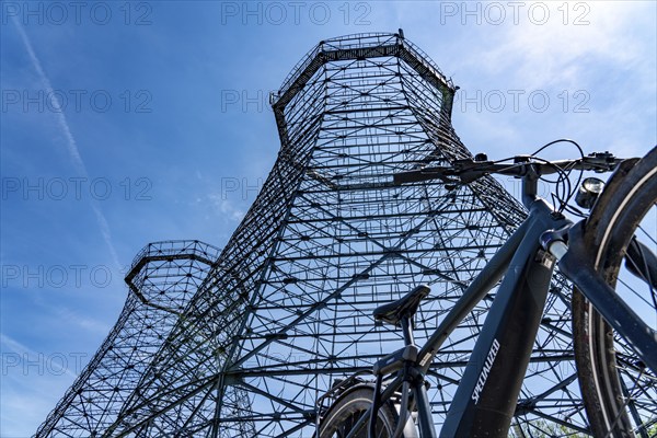 Cycling in the Ruhr area, at the Zollverein Coal Mine Industrial Complex World Heritage Site,