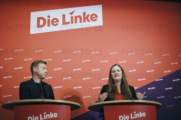 Janine Wissler, Chairwoman of the Left Party, and Martin Schirdewan, Chairman of the Left Party, at
