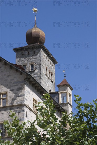 Stockalper Castle in Brig, Valais, Switzerland, Europe