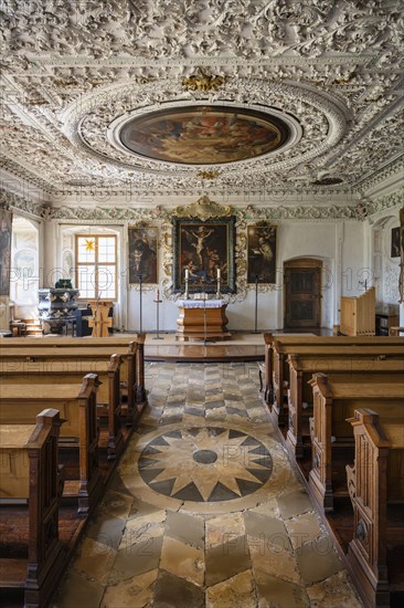 Summer refectory, Salem Castle, former imperial abbey, former monastery of the Cistercian order,