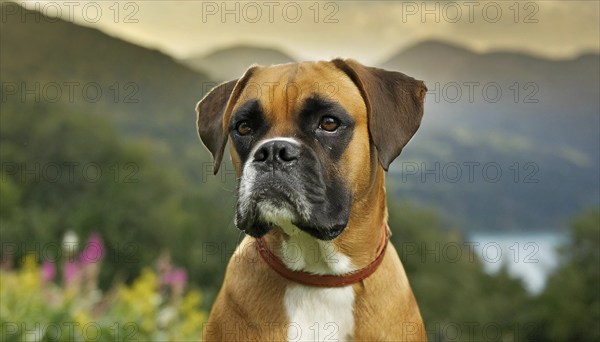 Pets, Dog, German Boxer, AI-generated, AI generated