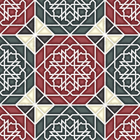 Islamic geometric seamless vector pattern