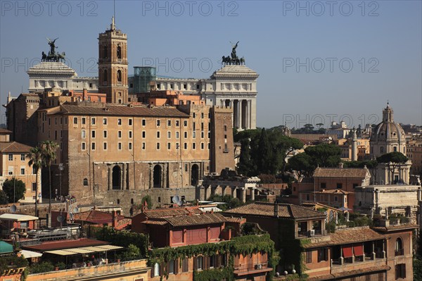 View from Monte Palatino, Palatine Hill, of the historic centre of Rome, Italy, Europe