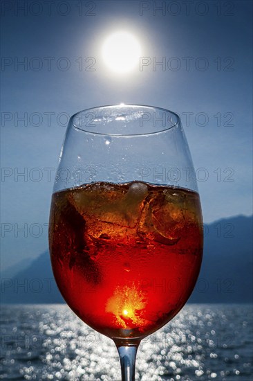 Aperol on ice, sun, drink, alcohol, enjoyment, atmospheric, holiday, travel, Italy, Europe