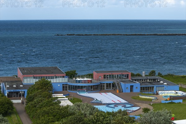 Seawater swimming pool in the lowlands, Heligoland Island, Horizon, North Sea, Pinneberg district,