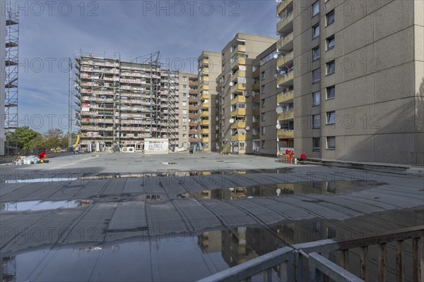 Renovation of numerous rental flats after several apartment buildings fell into disrepair due to