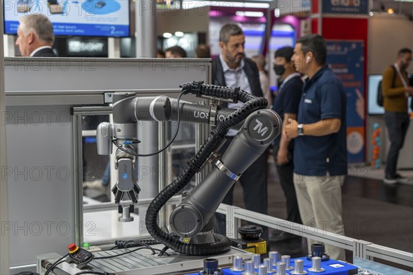 First day at Hannover Messe 2022, industrial trade fair, after a 2-year corona break, exhibition