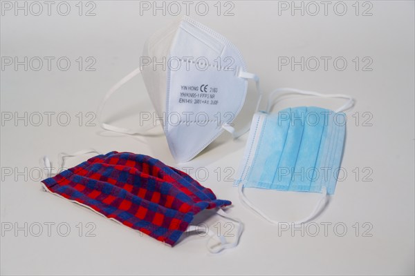 Everyday fabric mask, FFP2 protective mask and surgical face mask, face mask, with CE marking
