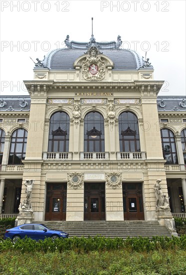 Renewed façade on the Imperial Spa House, Karlovy Vary, Bohemia, Czech Republic, Europe