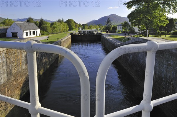Neptune's Staircase, a staircase lock comprising eight locks on the Caledonian Canal at Banavie,