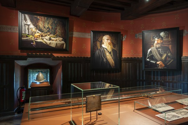 Interior of the Count of Egmond room in the Kasteel van Gaasbeek, medieval castle but renovated in