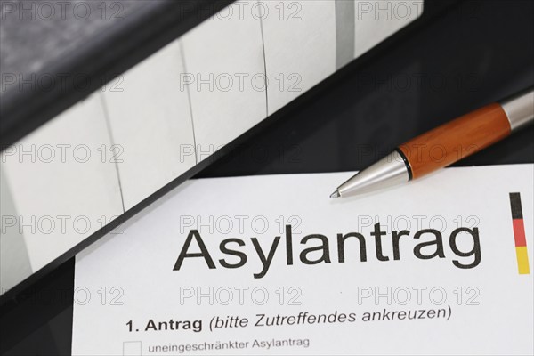 Symbolic image: Asylum application form in Germany
