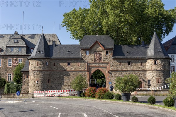 Castle chancellery, grammar school, castle gate, south gate of the medieval Friedberg castle, old