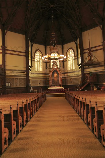 Interior of St. John's Church, city of Bergen, Norway completed 1894