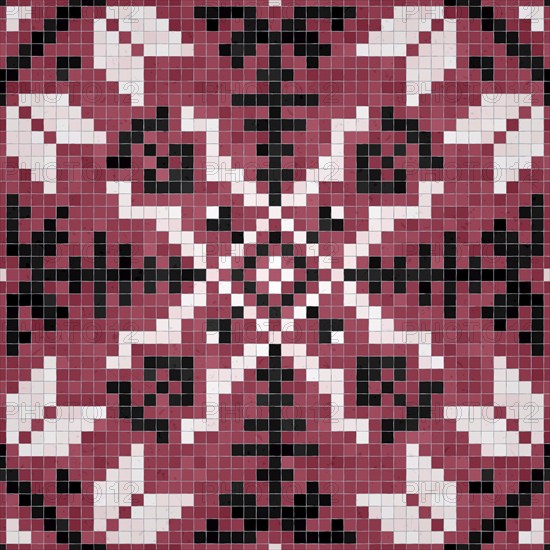 Mosaic tiles background, seamless vector pattern