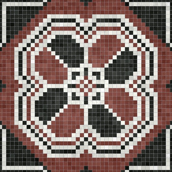 Mosaic tiles background, seamless vector pattern
