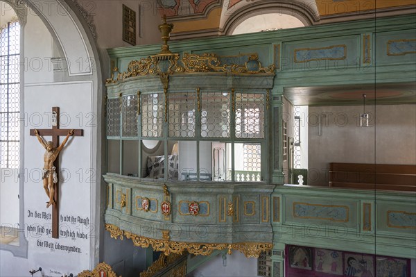Patronage lodge in the Protestant parish church, built 1733-1748, Hauptstr. 44, Betzenstein, Upper