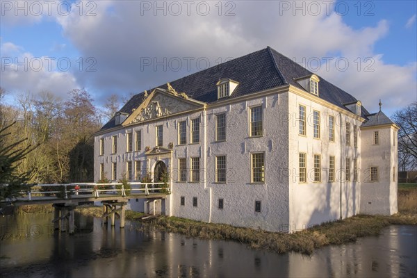 Norderburg moated castle or Dornum Castle, Dornum, East Frisia, Lower Saxony, Germany, Europe