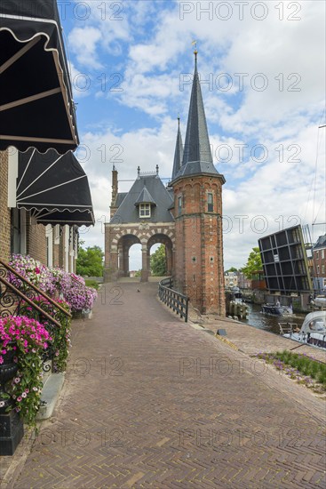 Waterpoort, architecture, canal, boats, Tor, water gate, historical, history, tourism, travel,