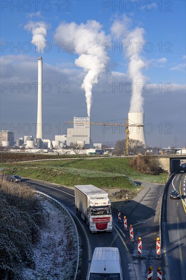 The STEAG combined heat and power plant in Herne-Baukau, coal-fired power plant, at the Herne