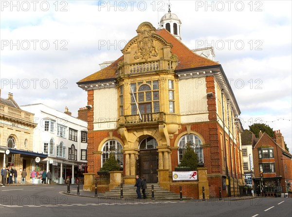 Historic town hall building, Marlborough, Wiltshire, England, UK, built 1902