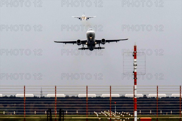 Take-off and landing of aircraft at BER Berlin Brandenburg Airport, Schönefeld, 03/11/2021