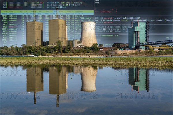 Symbolic image Critical infrastructure, blackout risk, cyberterrorism, Duisburg-Huckingen gas-fired