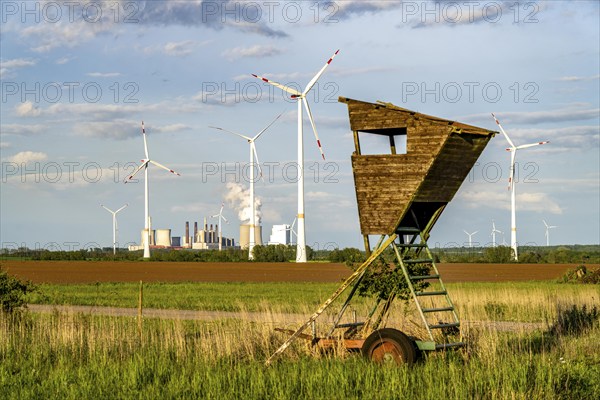 RWE wind farm near Bedburg, at the Garzweiler open-cast mine, on recultivated part of the open-cast