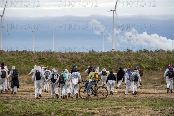 Protest action against the demolition of the village of Lützerath in the Rhenish lignite mining
