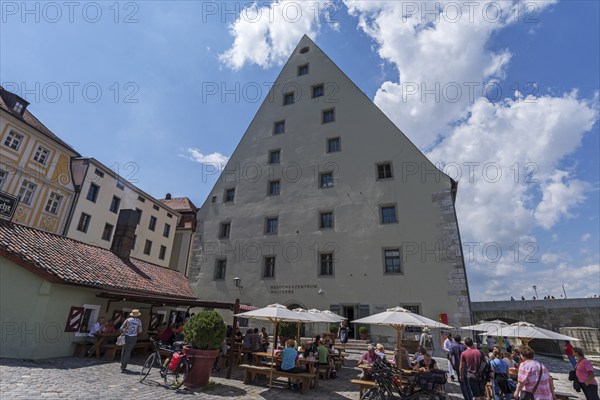 Historic sausage kitchen and former salt barn from 1616, Regensburg, Upper Palatinate, Bavaria,