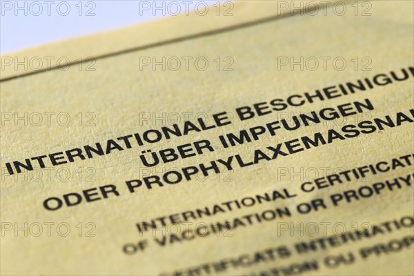 Close-up of a vaccination card