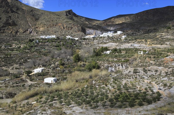 Huebro village, Sierra Alhamilla mountains, Nijar, Almeria, Spain, Europe