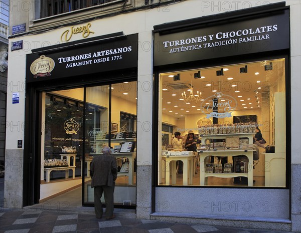 Torrons Vicens, Turrones Y Chocolates, nougat and chocolate shop, Madrid city centre, Spain, Europe