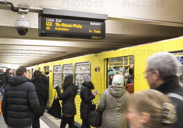 A video surveillance camera in an underground station, Berlin, 31/12/2016