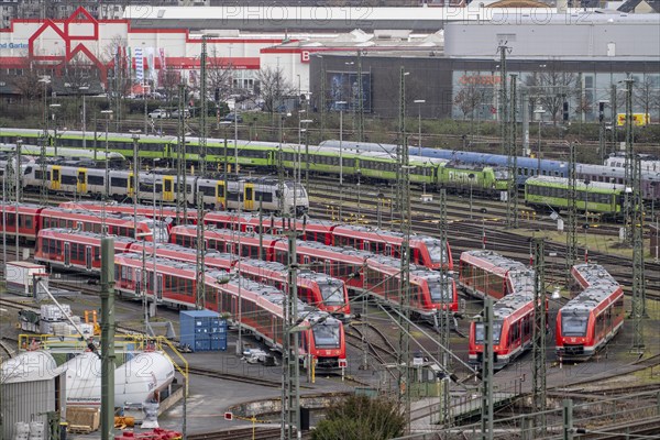 DB Regio stabling facility in Cologne Deutzerfeld, where suburban trains and regional trains wait