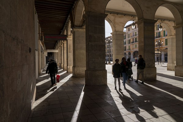 Plaça Major, square in the old town centre of Palma de Majorca, Majorca, Spain, Europe