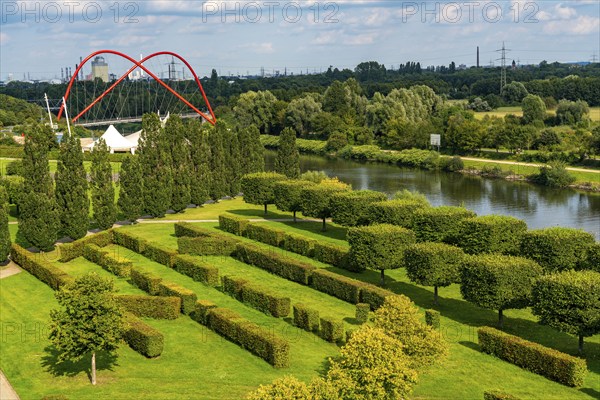 Nordsternpark, former site of the Nordstern colliery, on the Rhine-Herne Canal, in Gelsenkirchen,