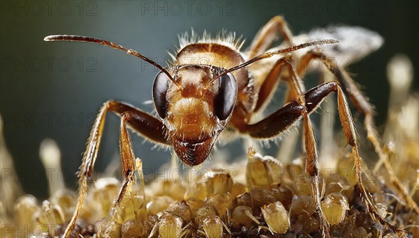 Animals, symbol, close-up of an ant, AI-generated, AI generated