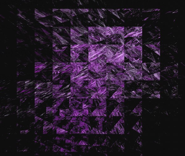 Abstract geometric fractal background on the black, computer generated graphics