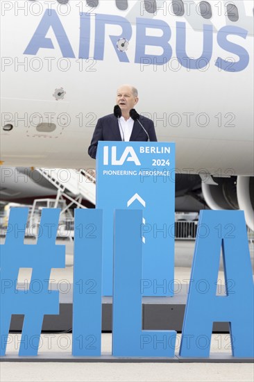 Olaf Scholz (Federal Chancellor, SPD) gives a speech at the opening tour of the International