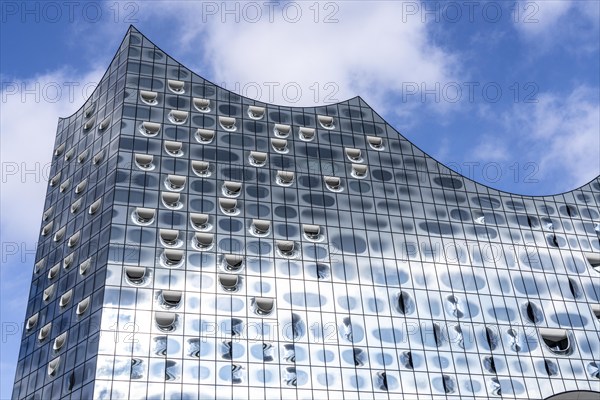 The facade of the Elbe Philharmonic Hall, Hamburg, Germany, Europe