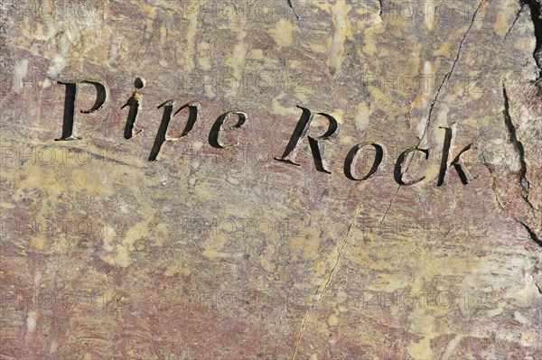 Pipe rock fragment, part of the Knockan Puzzle at the Knockan Crag National Nature Reserve,