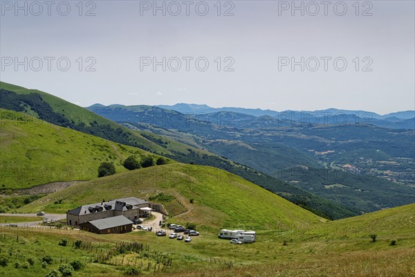 Landscape on the edge of the Pian Grande di Castelluccio di Norcia plateau in the Monti Sibillini