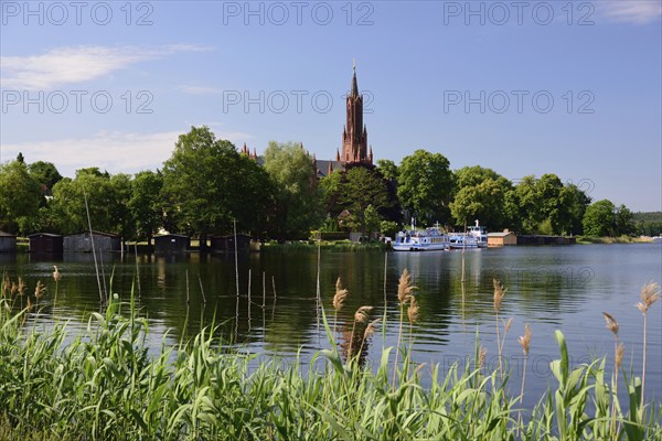 Europe, Germany, Mecklenburg-Western Pomerania, island town Malchow, view to the cultural centre