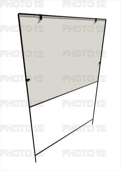 Blank real estate yard sign ready for your message and graphics isolated on a white background