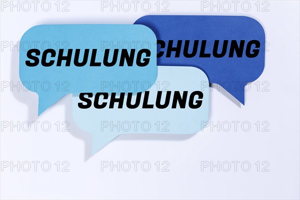 Training seminar course workshop learning education internet in speech bubbles communication