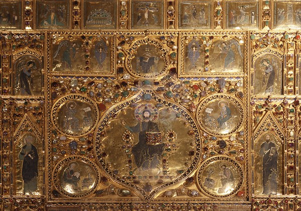 Golden altarpiece (Pala d'Oro) in the Basilica di San Marco, Venice, Veneto, Italy, Europe